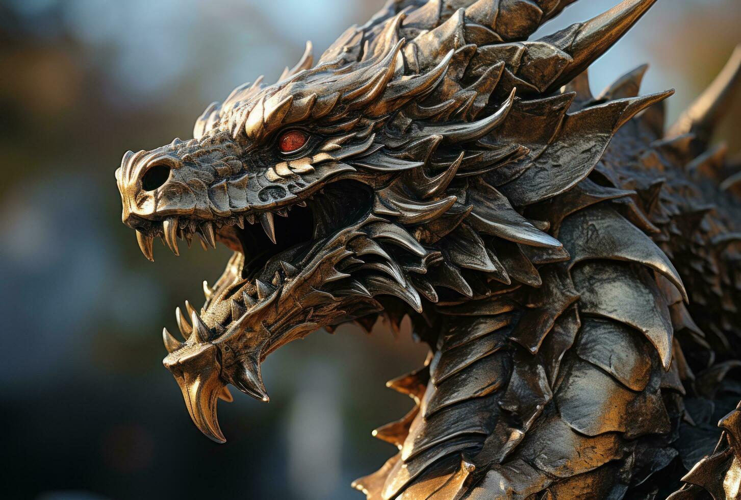 Realistic dragon animal photo