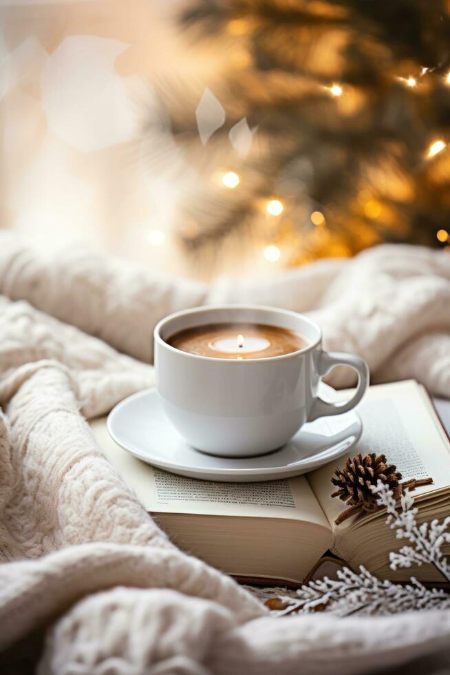 Cozy winter background with cup of coffee 29215209 Stock Photo at Vecteezy