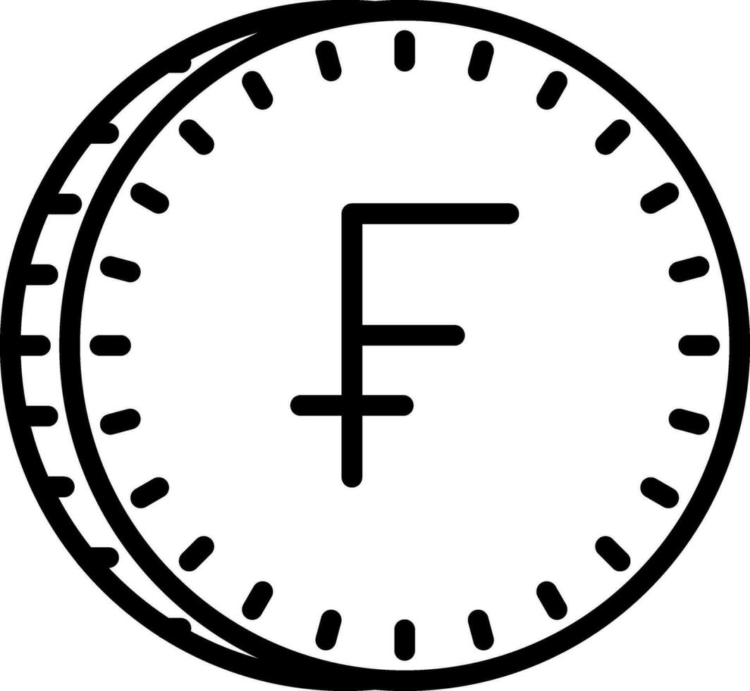 Swiss Franc Vector Icon Design