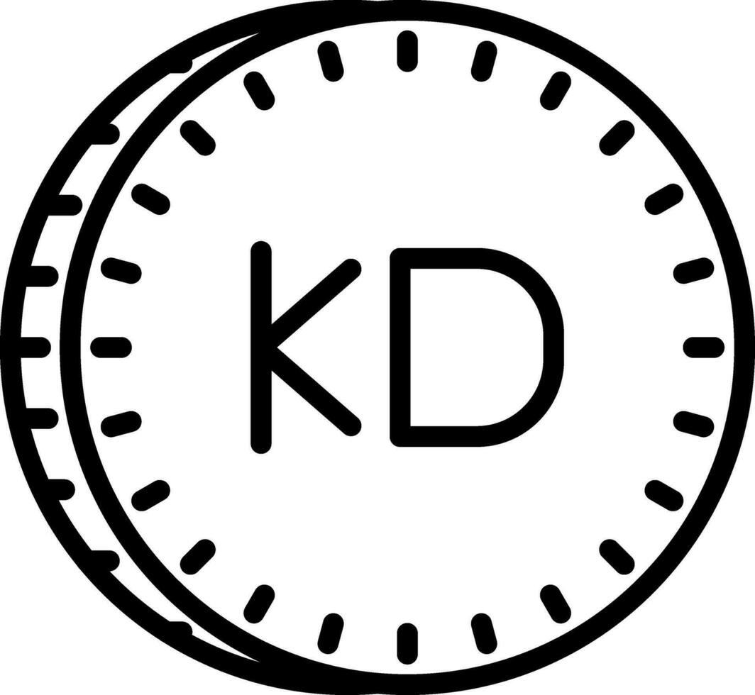 kuwaiti dinar vector icono diseño