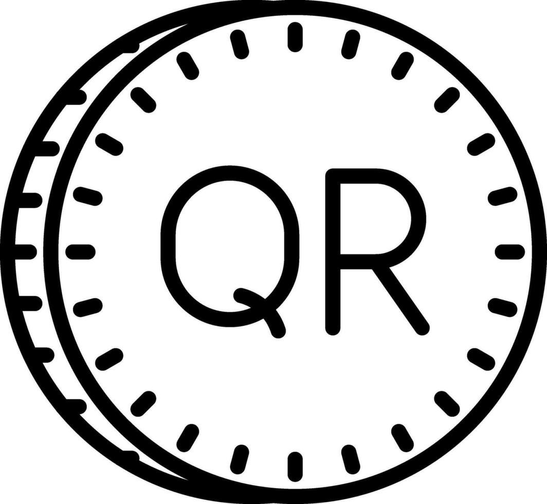 Qatari riyal Vector Icon Design