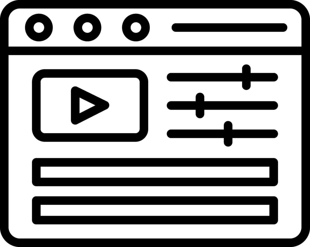 diseño de icono de vector de edición de video