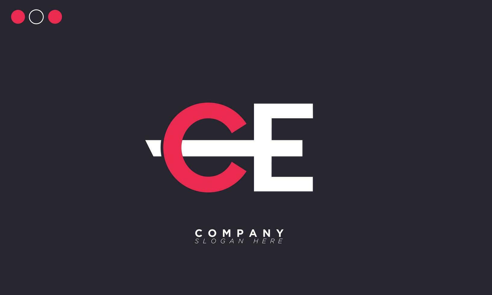 CE Alphabet letters Initials Monogram logo EC, C and E vector