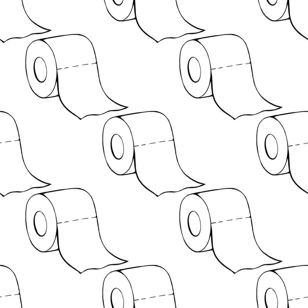 Toilet paper rolls seamless pattern vector