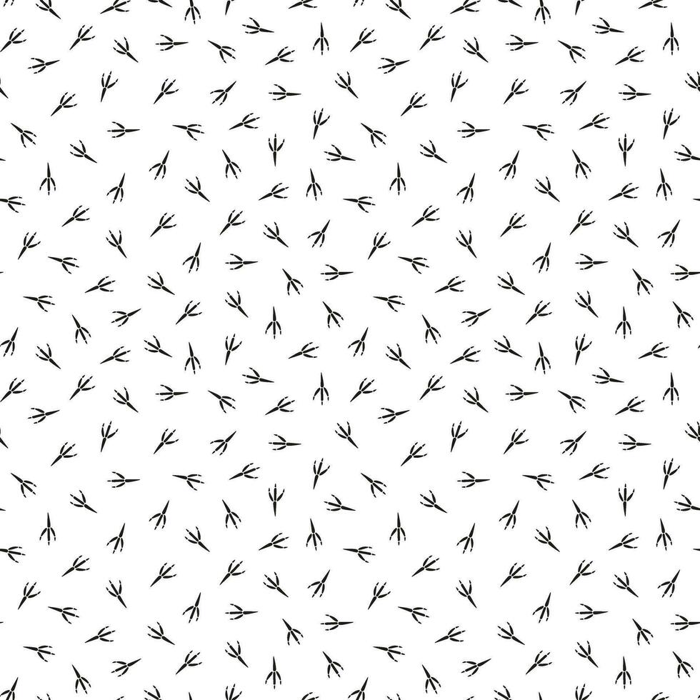 Seamless pattern of bird footprints vector