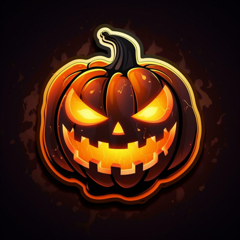 cartoon 3d lighting pumpkin illustration photo