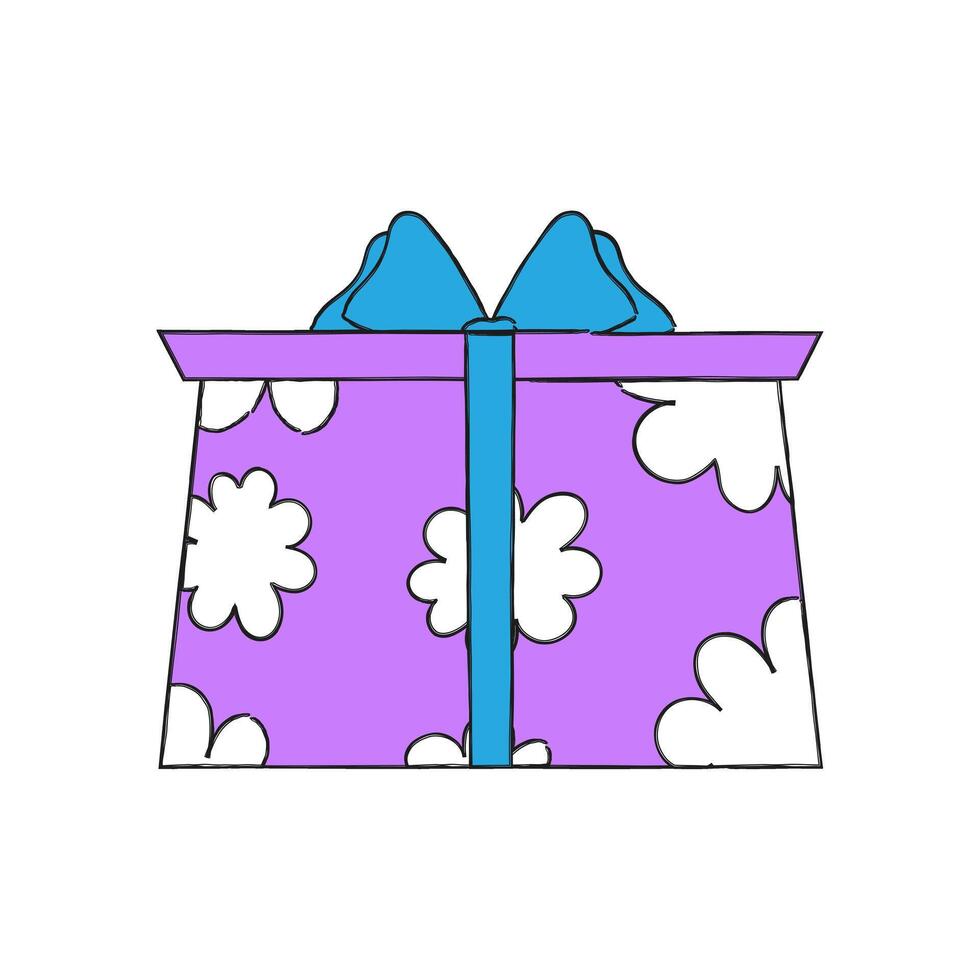 Beautiful design template for concept design. Festive gift box. vector