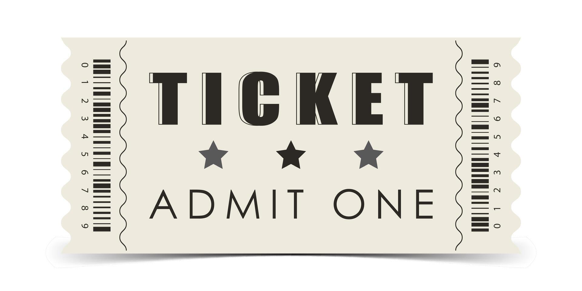 Ticket sample. Modern ticket card template. Vector. vector