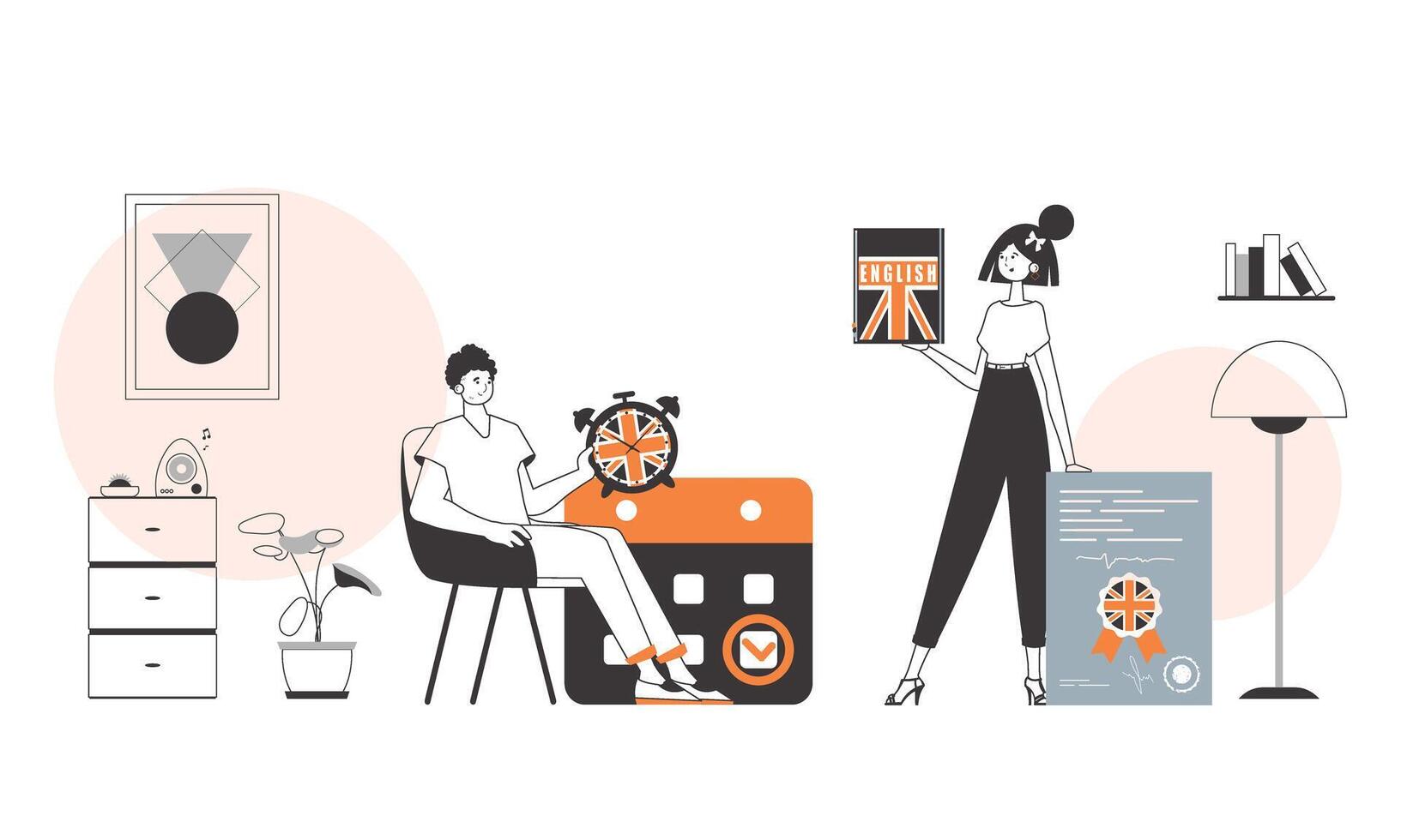 The team helps teach english the concept of learning a foreign
