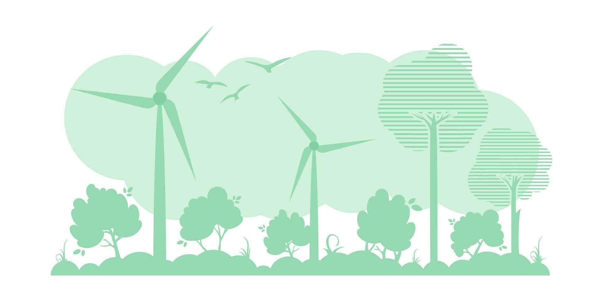 Green Background on the theme of green energy and ECO. Vector. vector