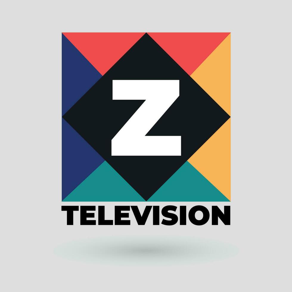 profesional televisión canal logo diseño concepto vector ilustración