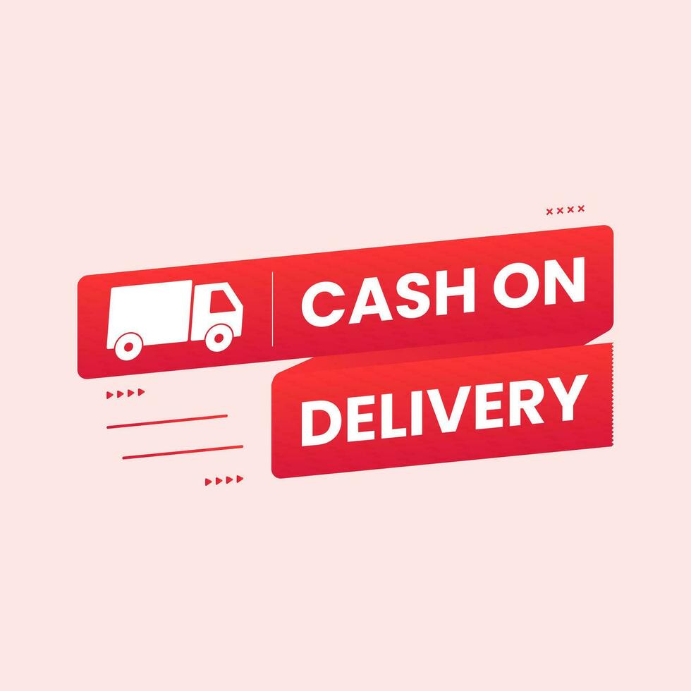 speed style Cash on delivery banner label clipart vector