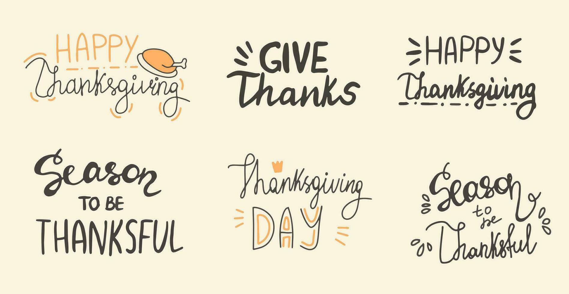 thanksgiving day lettering isolated on light background vector