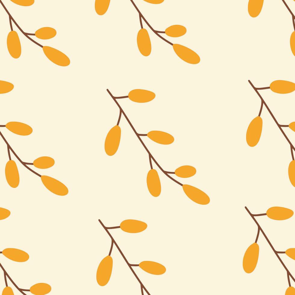 yellow autumn leaves pattern, fall vector background