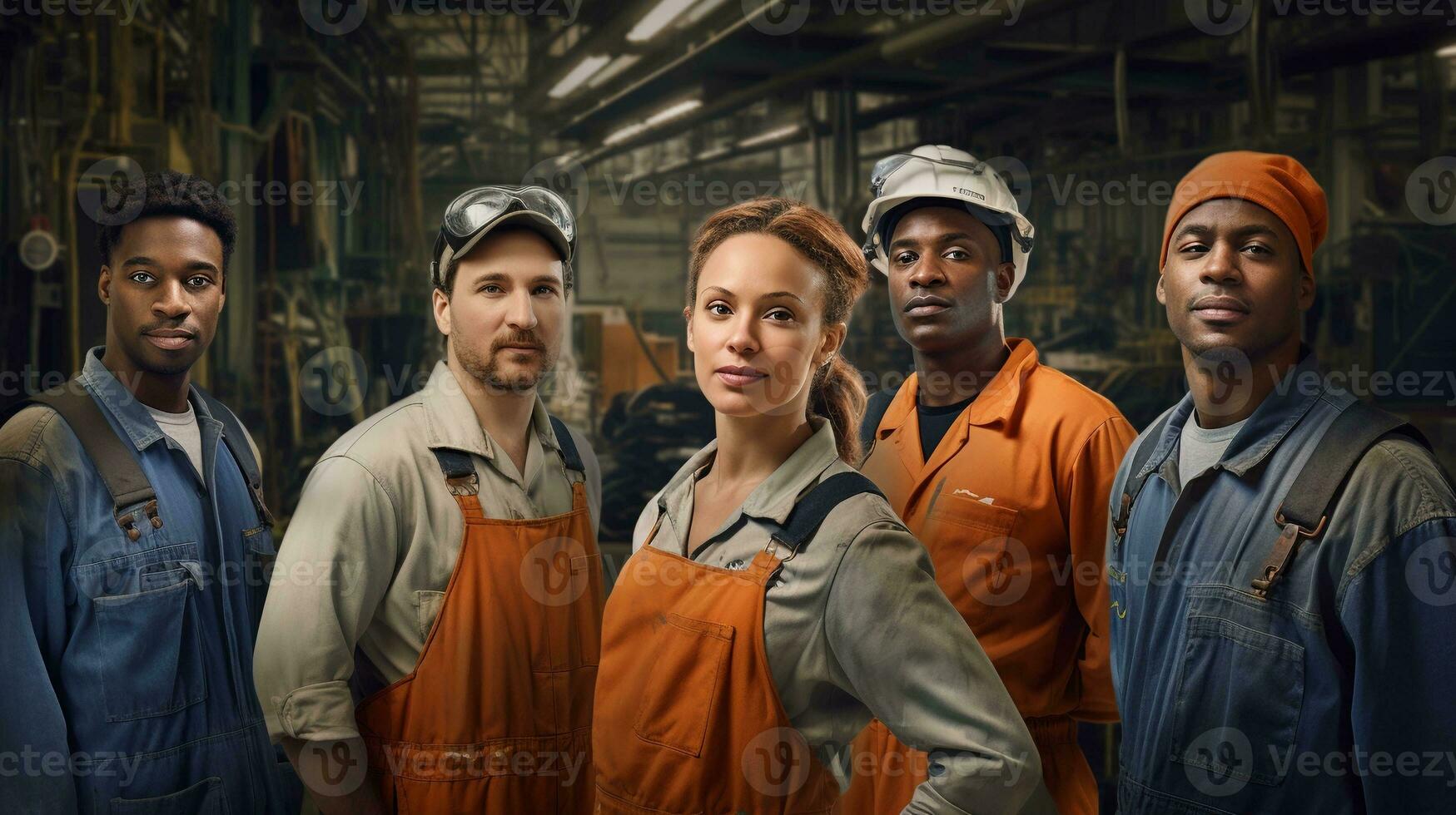 Diverse Factory Workers. A Multicultural Team Driving Productivity in the Manufacturing Plant photo