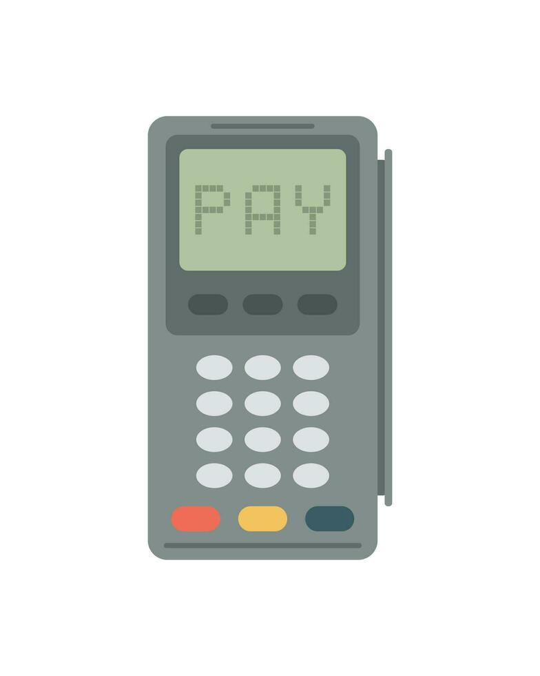 Cash Register vector flat material design isolated on white background.