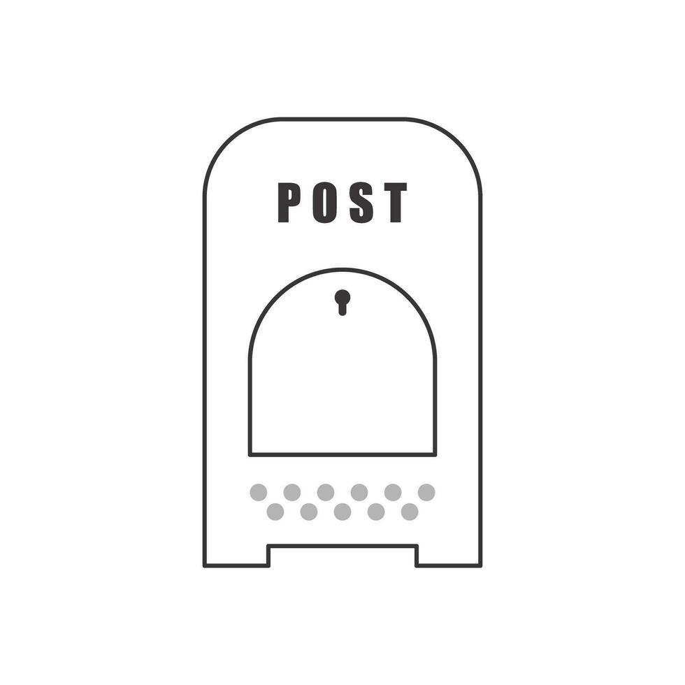 Mailbox. The concept of delivery of cargo and parcels. Linear modern style. vector
