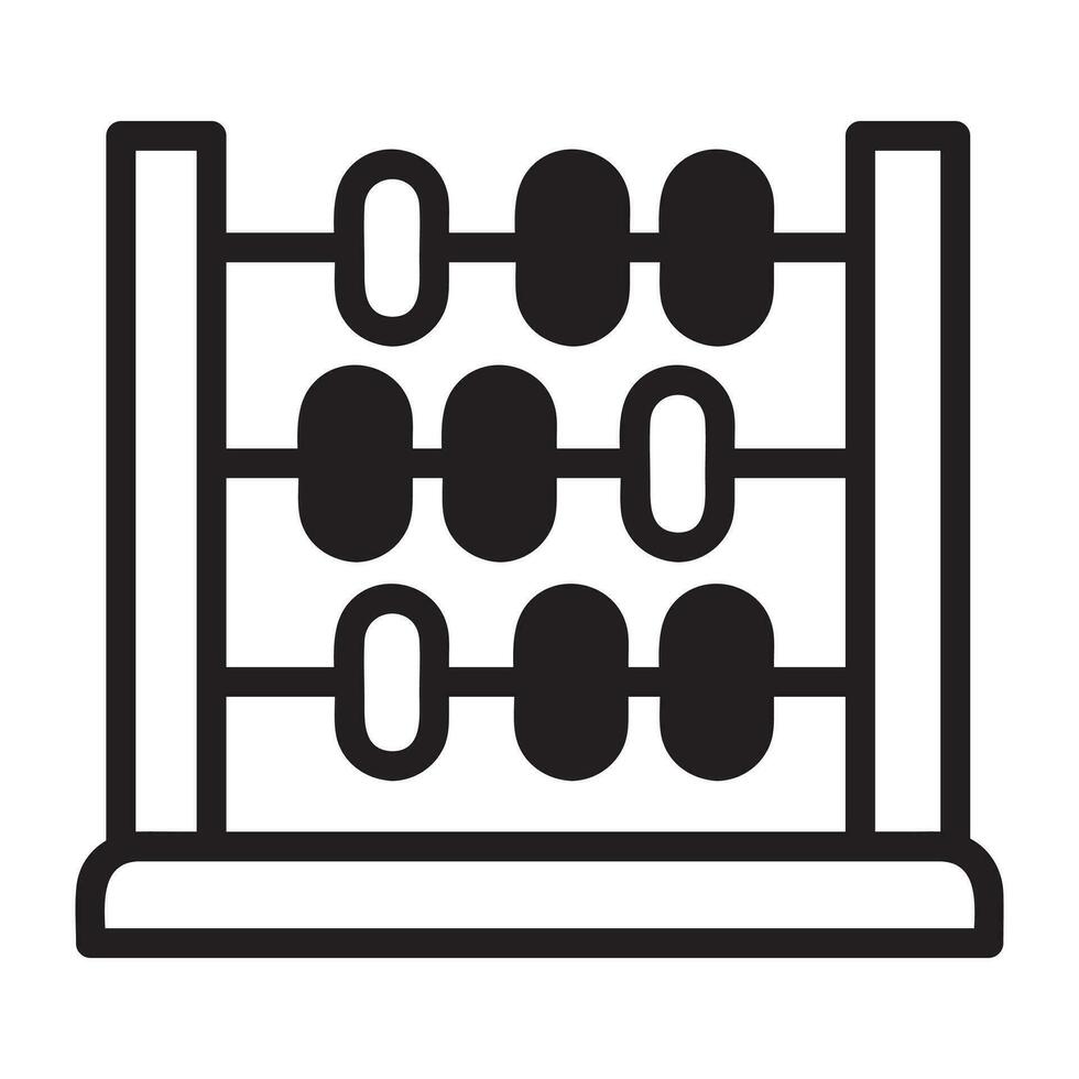 Abacus Vector Icon, Lineal style, from accounting icons collection, isolated on white Background.