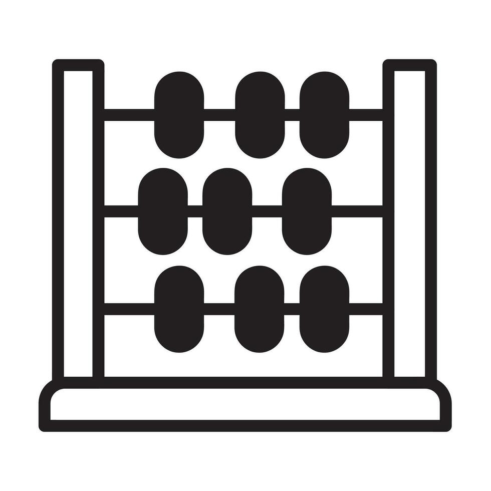 Abacus Vector Icon, Lineal style, from accounting icons collection, isolated on white Background.