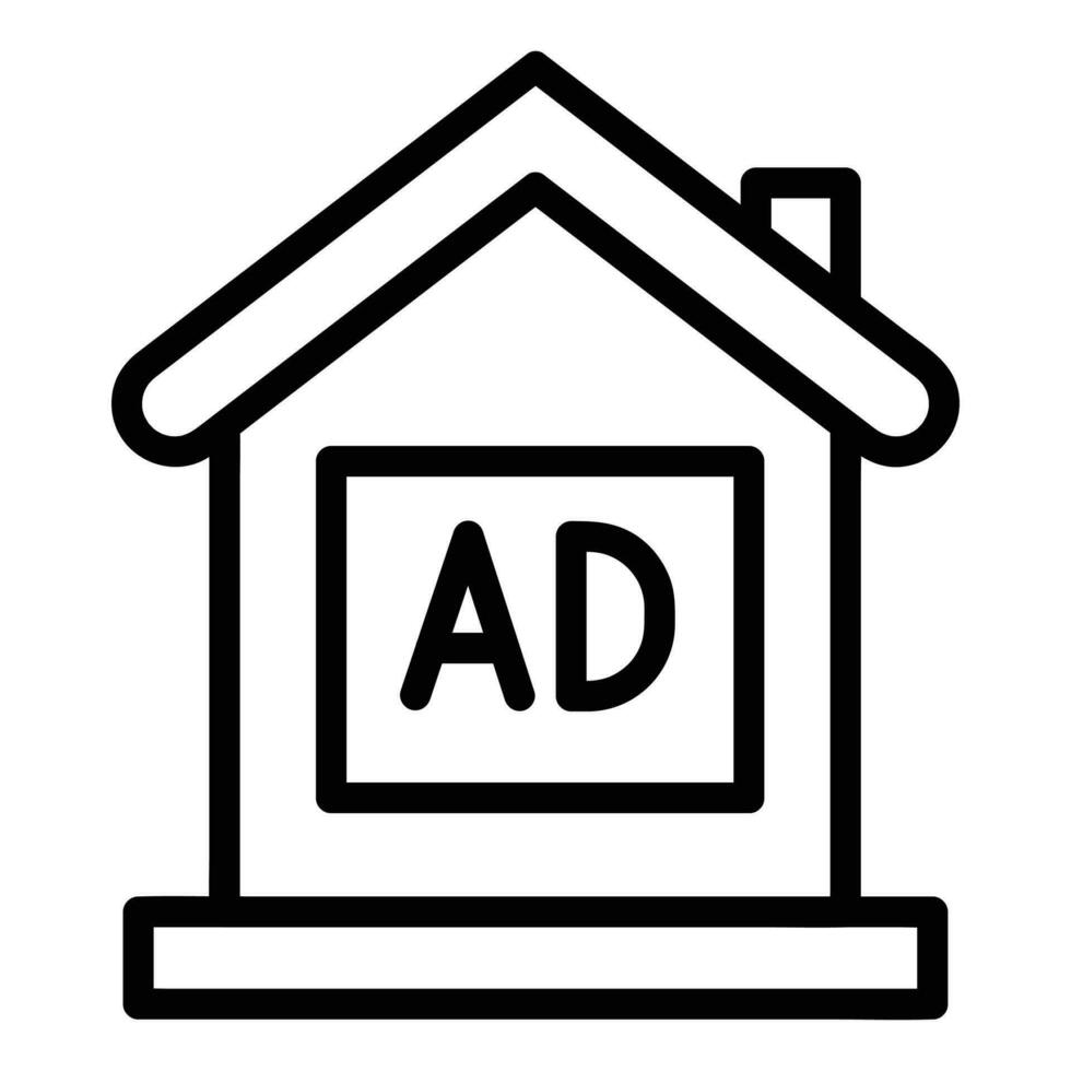 casa vector icono, contorno estilo icono, desde anuncio íconos recopilación, aislado en blanco antecedentes.
