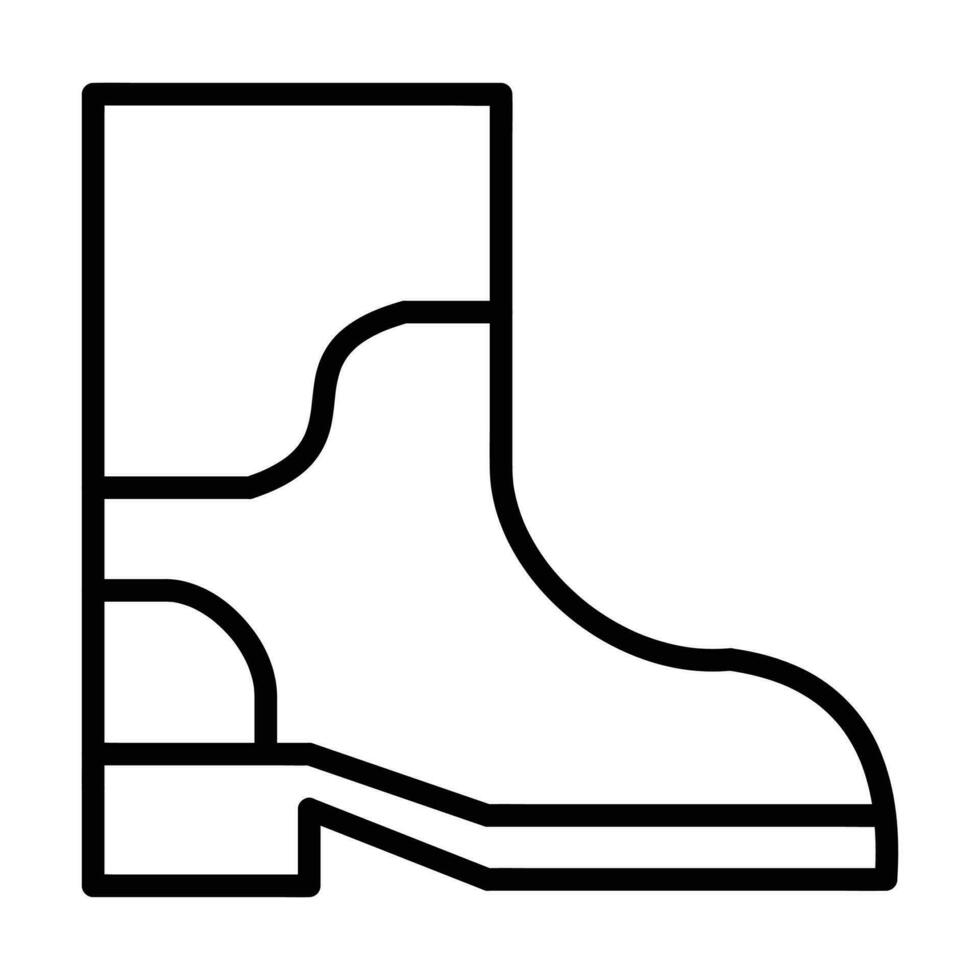 Zapatos o caucho bota vector icono, lineal estilo icono, desde agricultura íconos recopilación, aislado en blanco antecedentes.