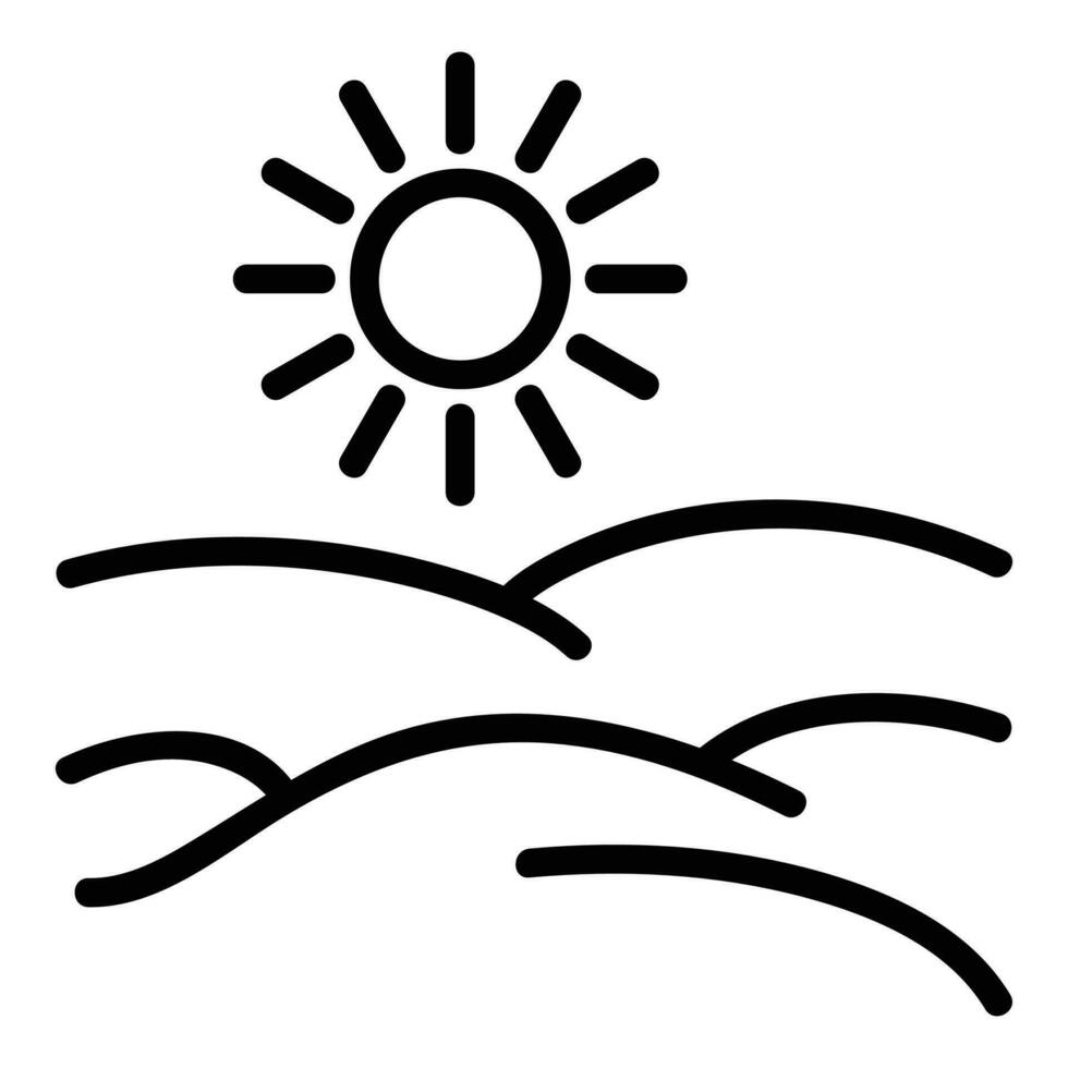 Desert Vector Icon, Lineal style icon, from Agriculture icons collection, isolated on white Background.