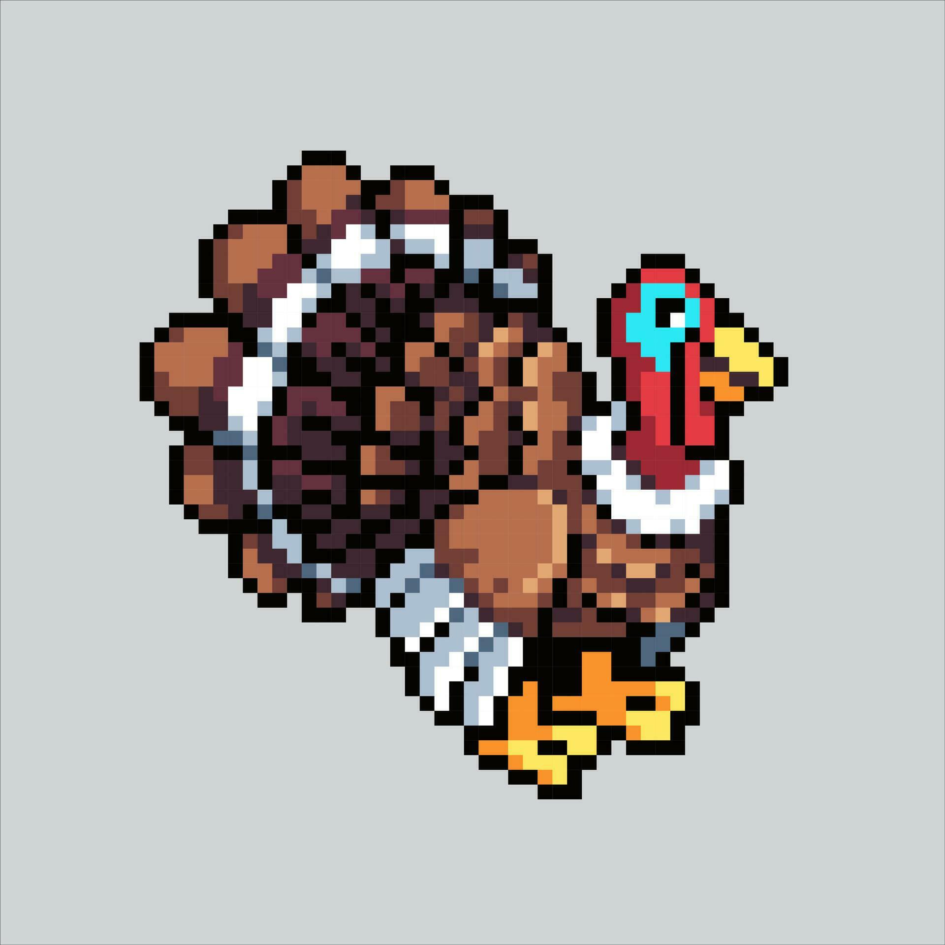 Pixel art illustration Turkey. Pixelated Turkey. Turkey animal icon Pixel art illustration Turkey. Pixelated Turkey. Turkey animal icon