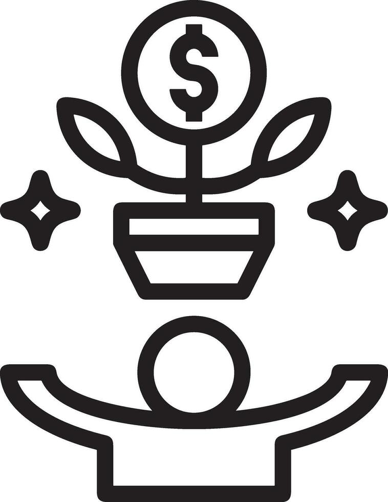Growth business icon symbol vector image. Illustration of the progress outline infographic strategy  development design image