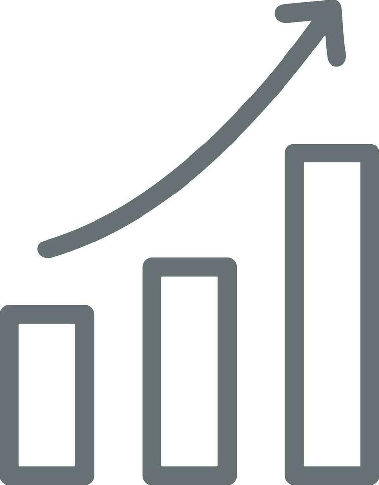 Growth business icon symbol vector image. Illustration of the progress outline infographic strategy  development design image