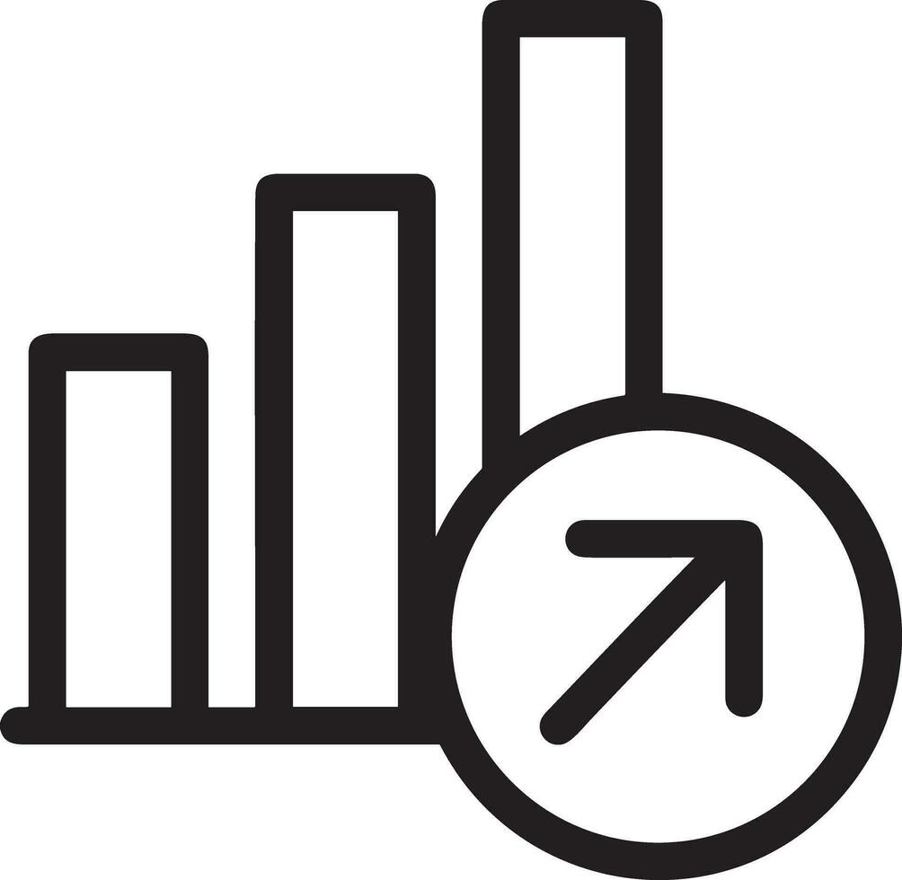 Growth business icon symbol vector image. Illustration of the progress outline infographic strategy  development design image