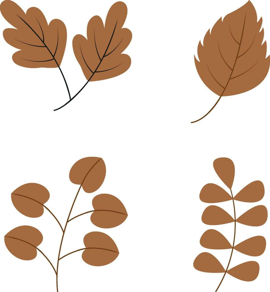 Organic Autumn Leaf Icon. Vector Illustration