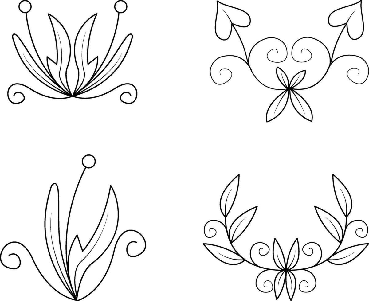 Wedding Decoration Flower. Vector Illustration