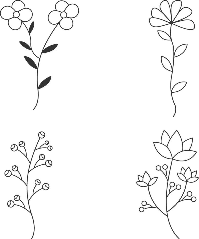 Minimalist Flower Shape. Vector Illustration