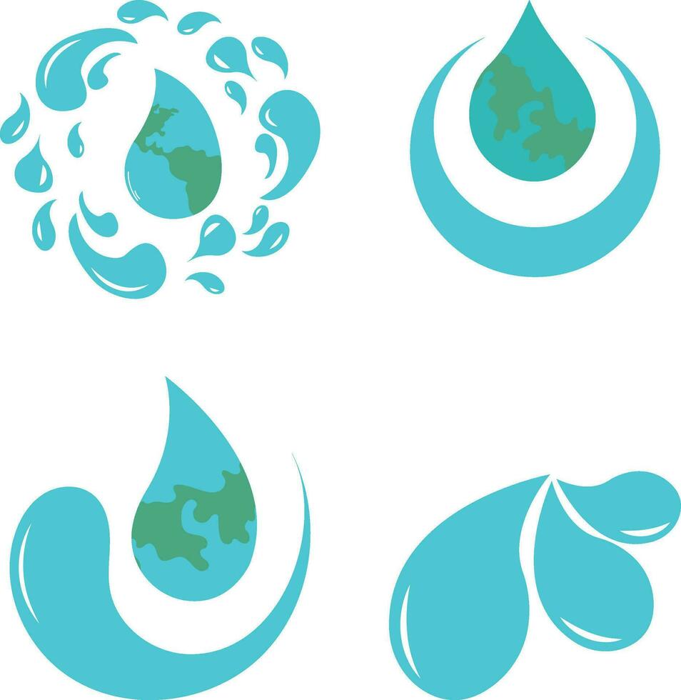 World Water Day with Flat Design. Vector Illustration