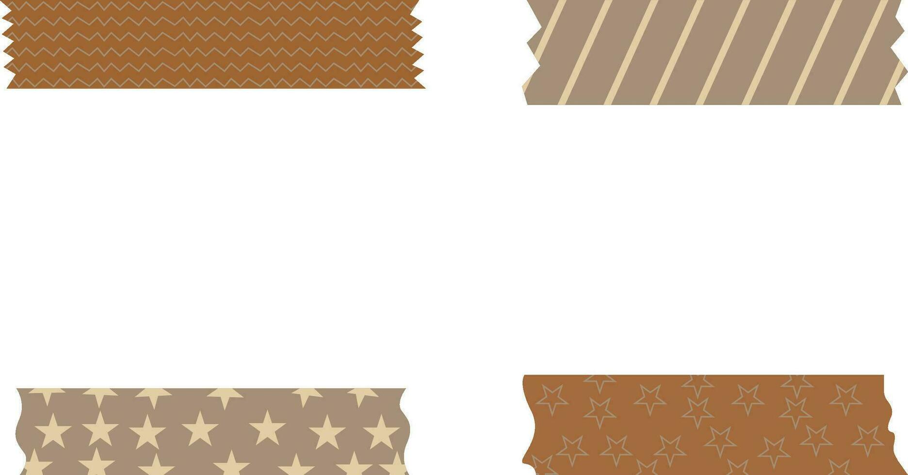 Washi Tape Strips and Paper Scraps. Vector Illustration