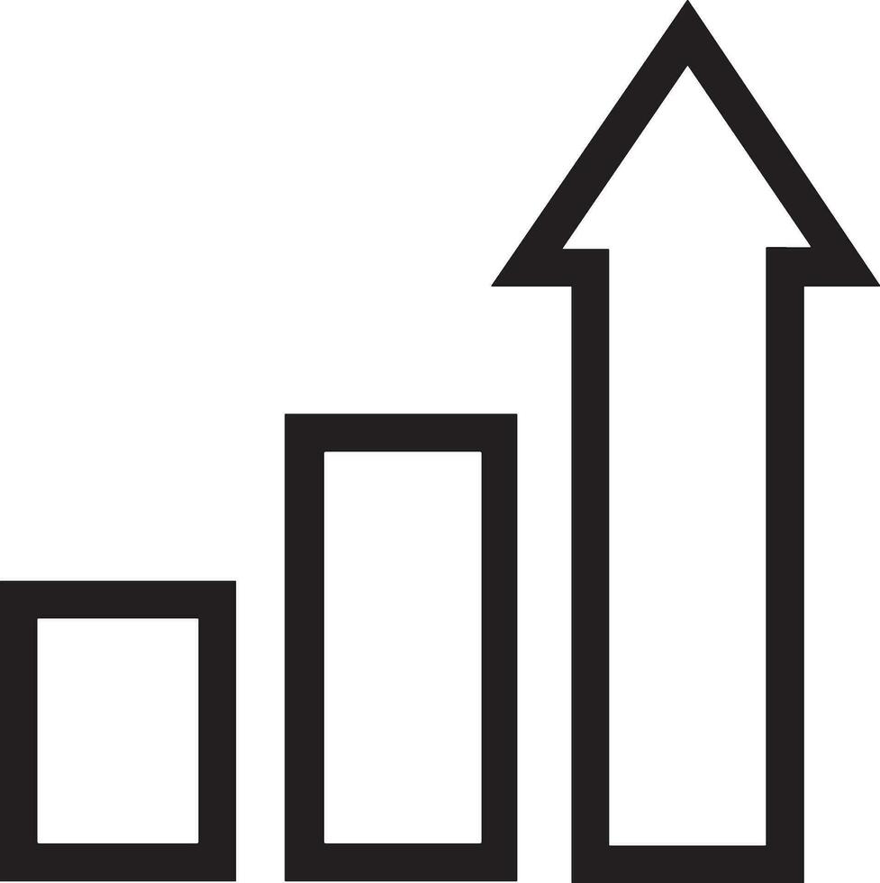 Growth business icon symbol vector image. Illustration of the progress outline infographic strategy  development design image