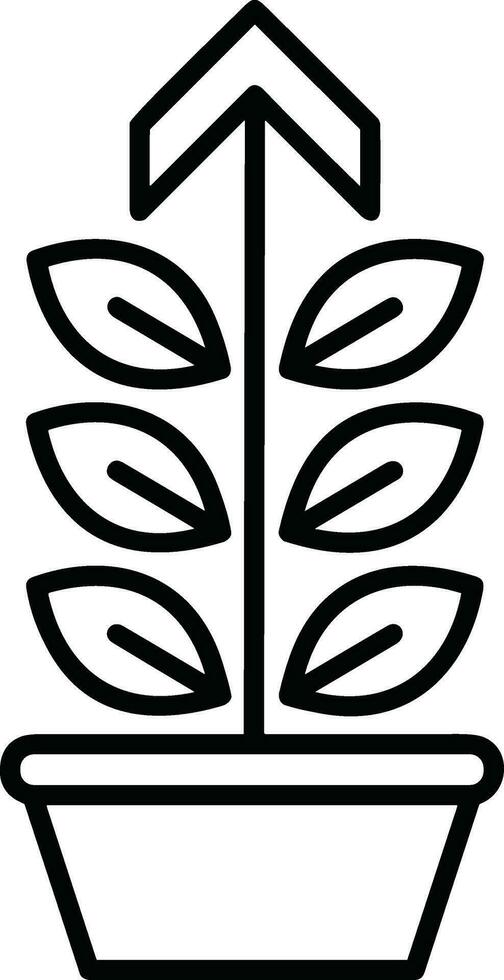 Growth business icon symbol vector image. Illustration of the progress outline infographic strategy  development design image