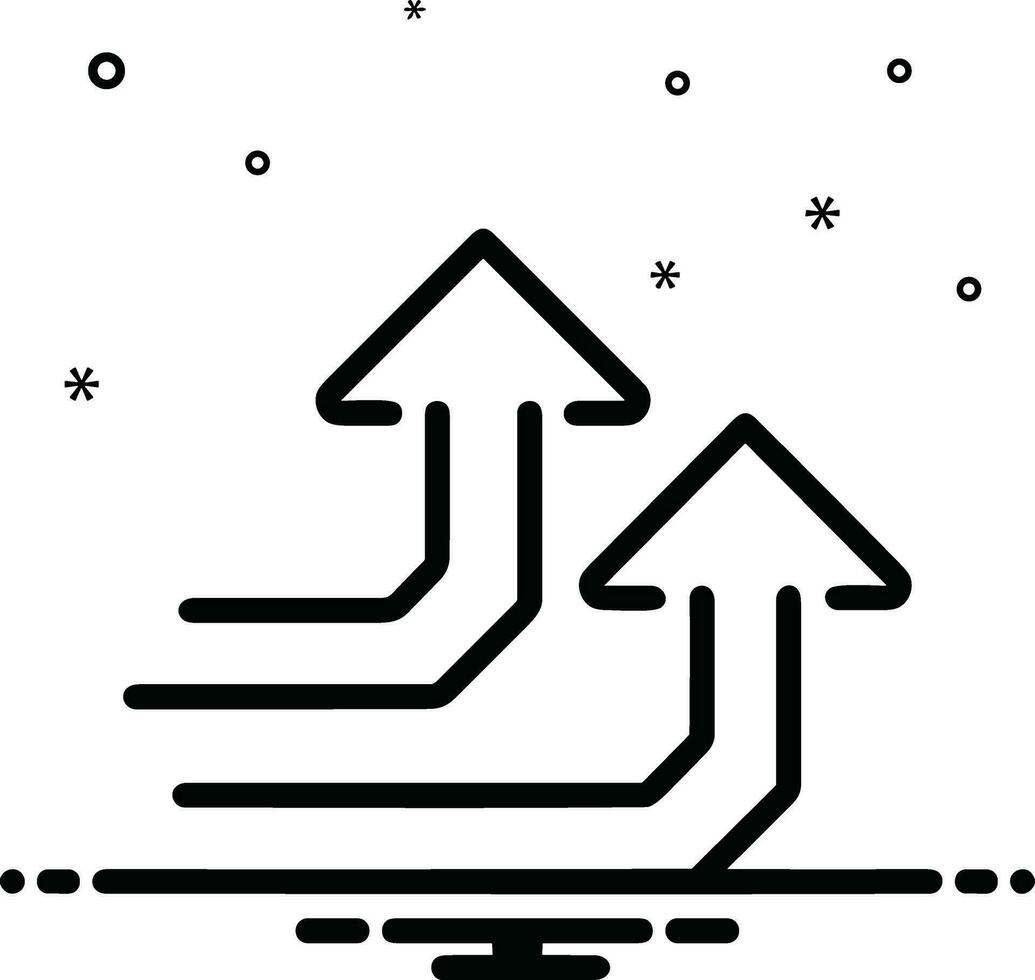 Growth business icon symbol vector image. Illustration of the progress outline infographic strategy  development design image