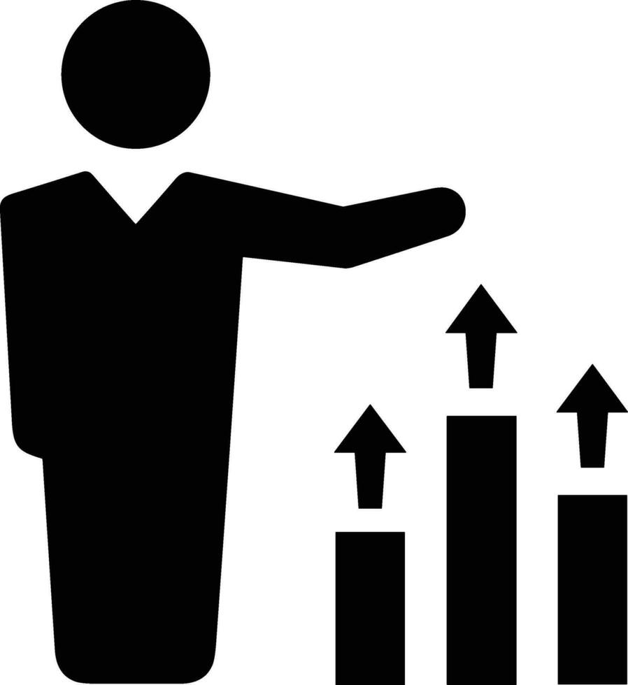 Growth business icon symbol vector image. Illustration of the progress outline infographic strategy  development design image