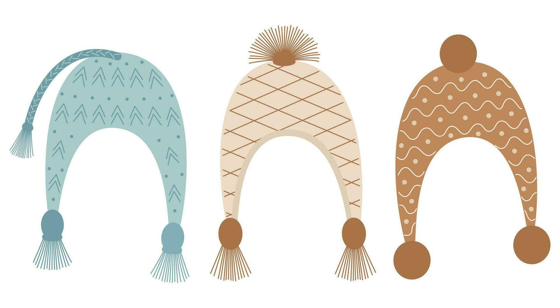 Set of hats vector