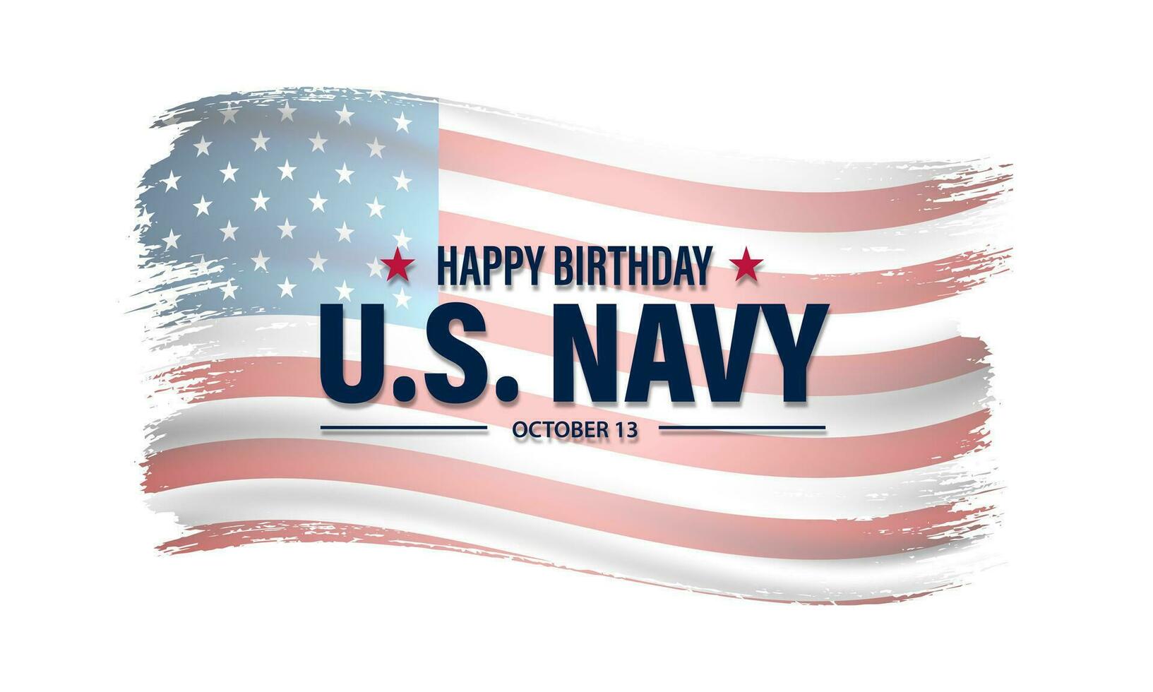 Happy  Birthday US Navy October 13 background Vector Illustration