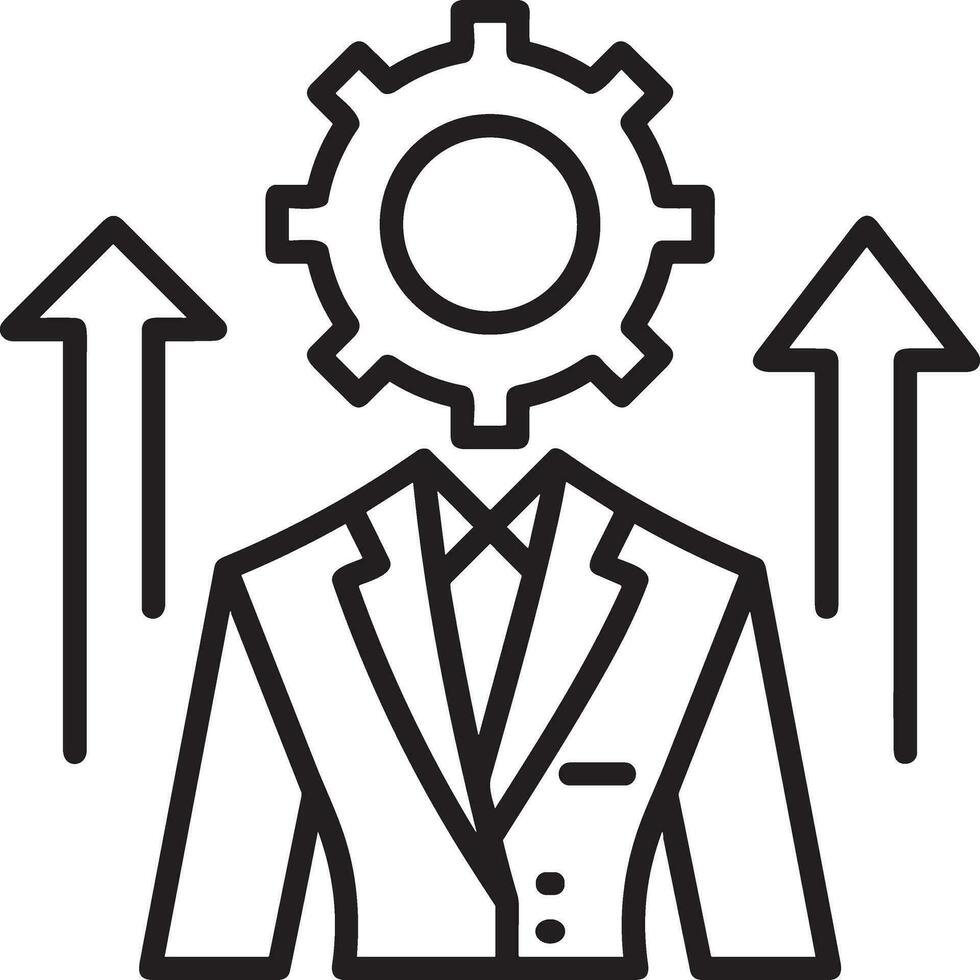 Growth business icon symbol vector image. Illustration of the progress outline infographic strategy  development design image