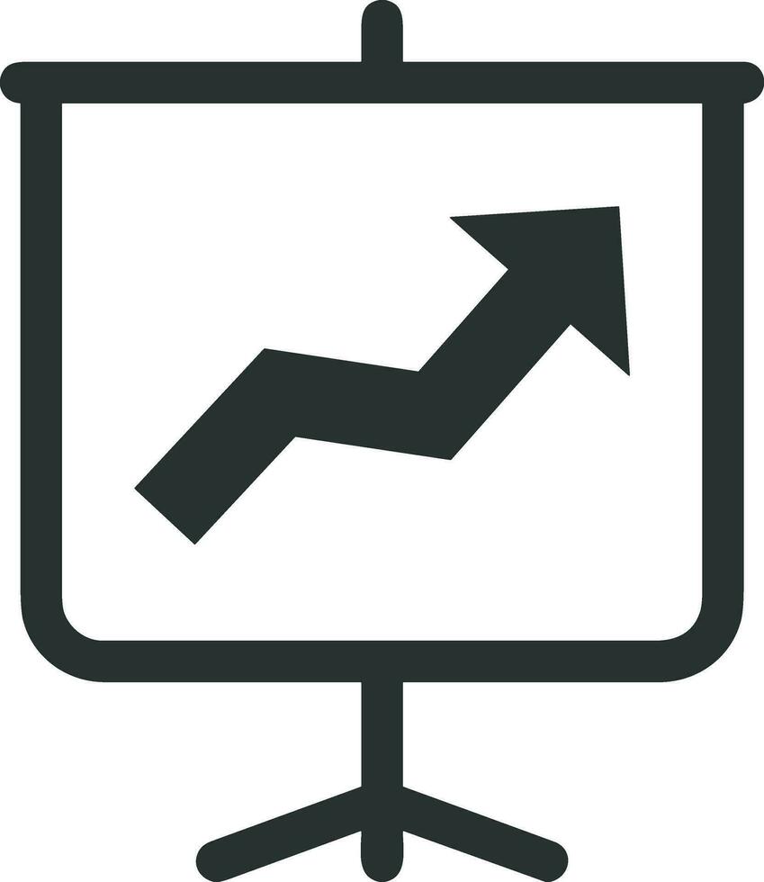 Growth business icon symbol vector image. Illustration of the progress outline infographic strategy  development design image