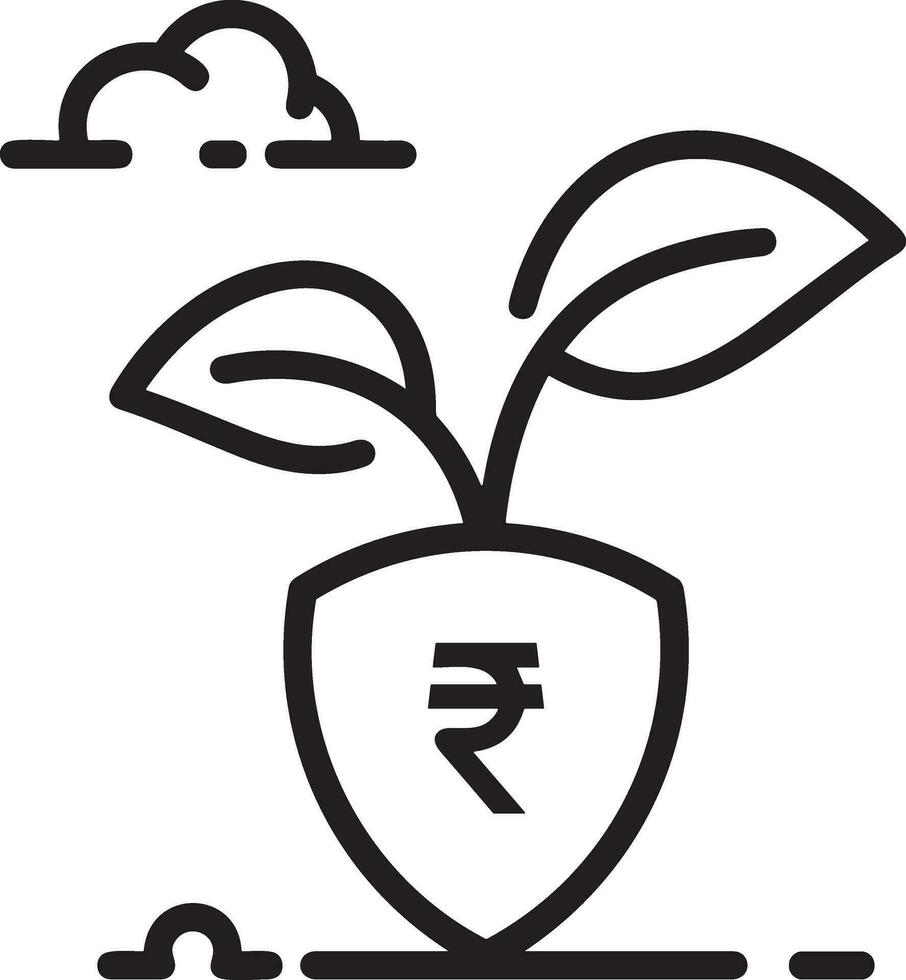 Growth business icon symbol vector image. Illustration of the progress outline infographic strategy  development design image