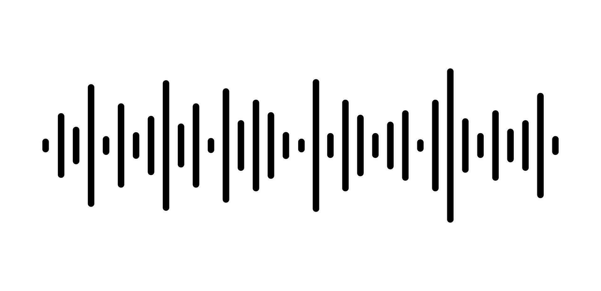 Music Sound Wave Spectrum Frequency Vector Illustration