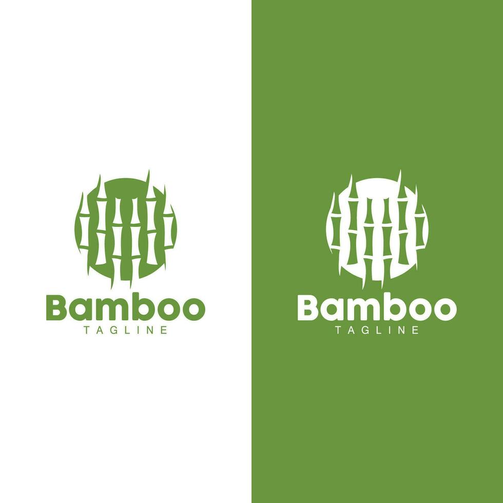 tropical bambú bosque logo, árbol maletero y hoja diseño, vector ilustración símbolo