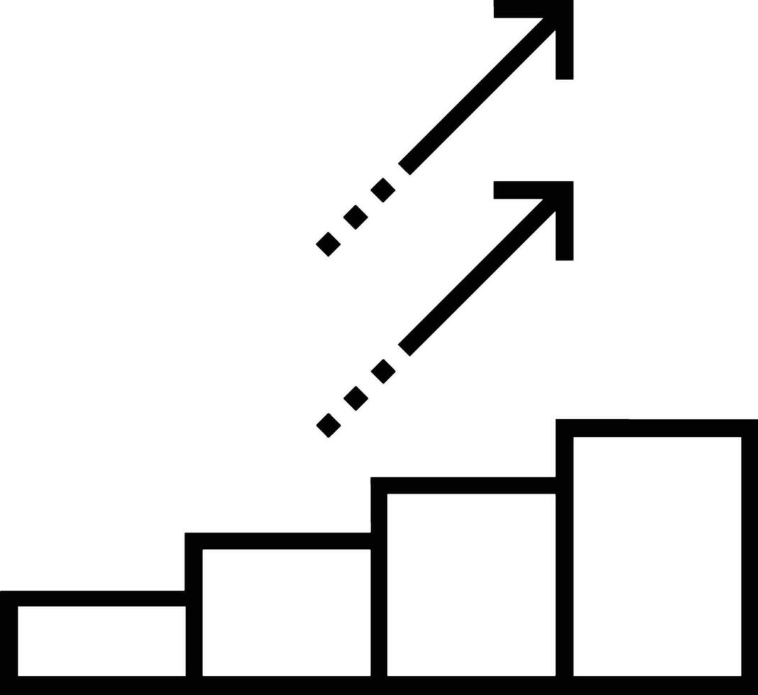 Growth business icon symbol vector image. Illustration of the progress outline infographic strategy  development design image