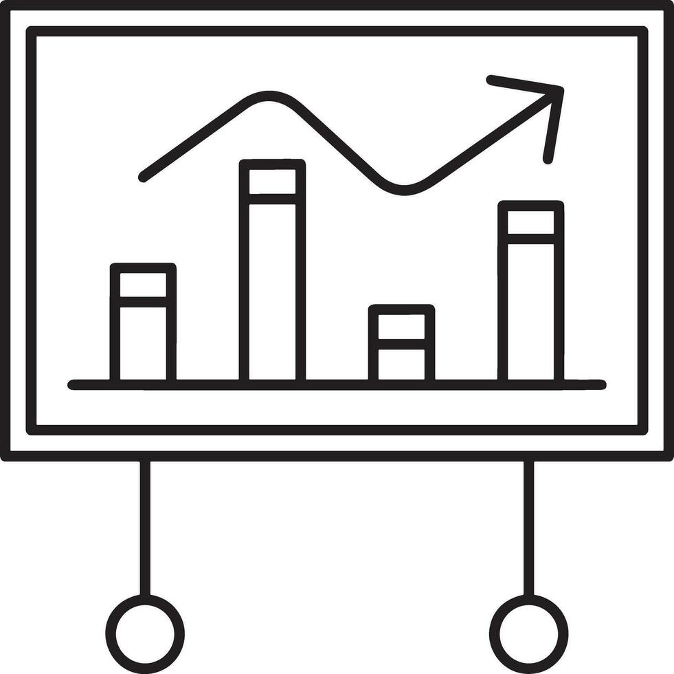 Growth business icon symbol vector image. Illustration of the progress outline infographic strategy  development design image