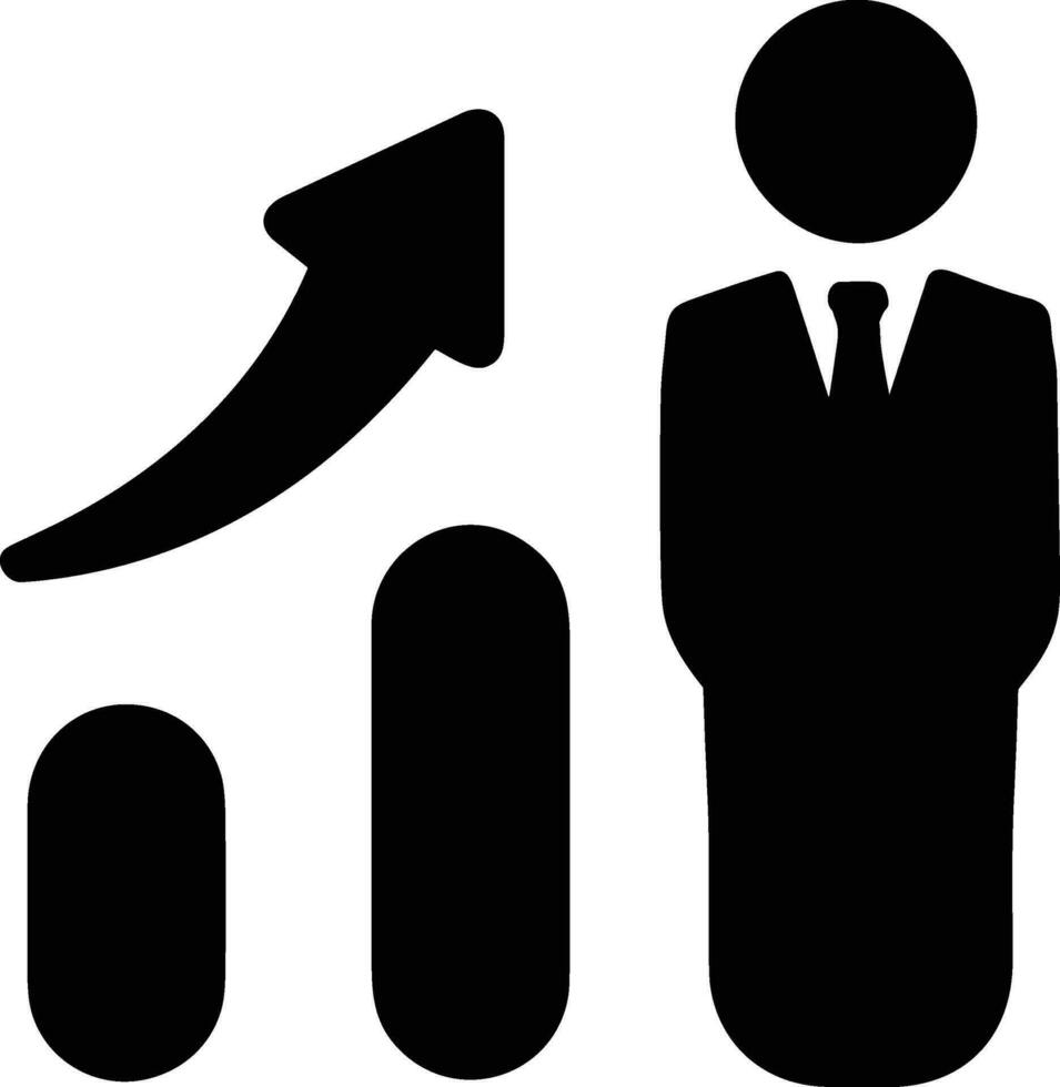 Growth business icon symbol vector image. Illustration of the progress outline infographic strategy  development design image
