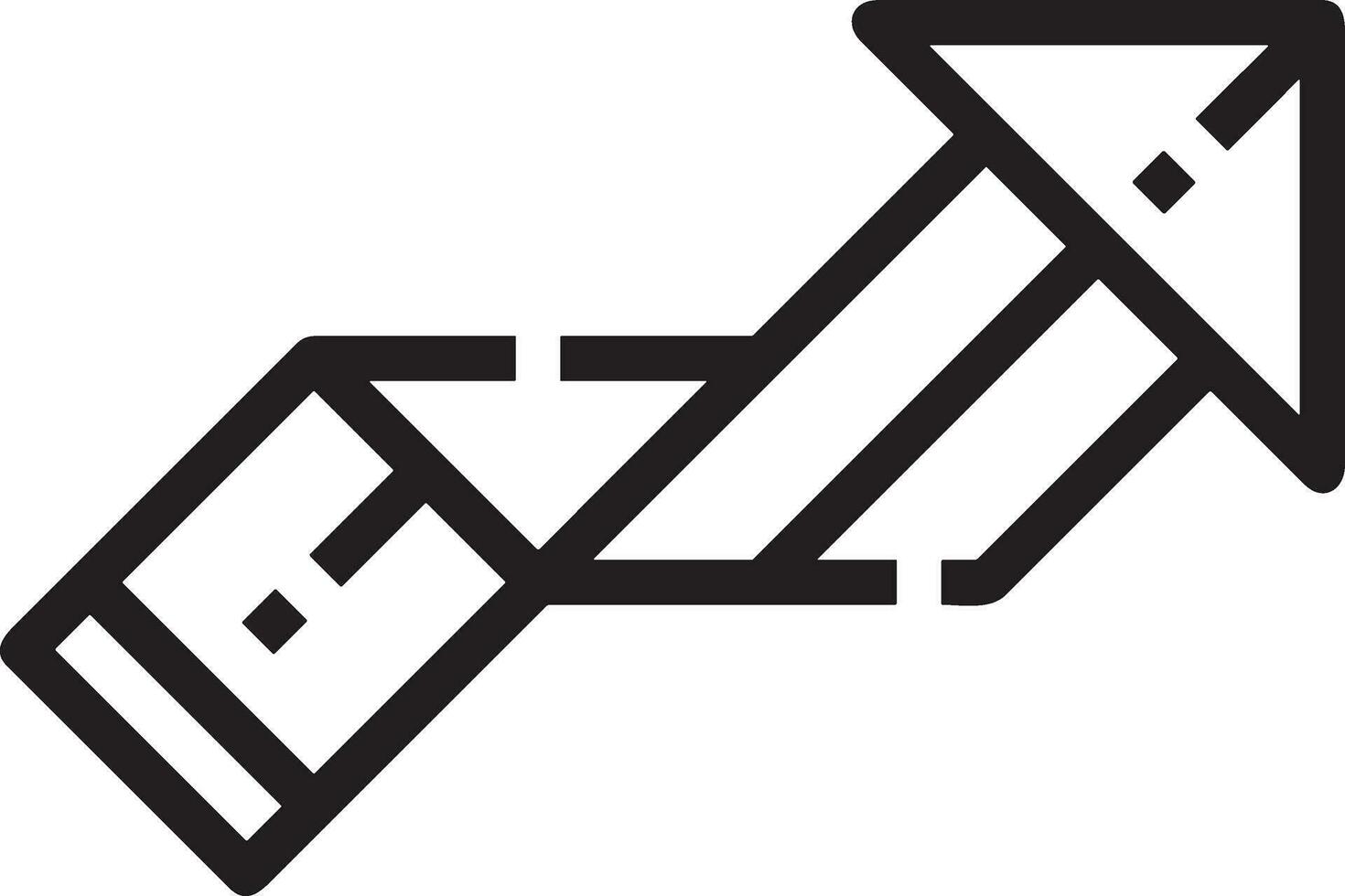Growth business icon symbol vector image. Illustration of the progress outline infographic strategy  development design image